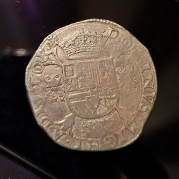 Zilveren Philipsdaalder Philip II 1558- Zeldzame Munt! beschikbaar voor biedingen