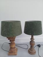 2 landelijke tafellampen, Huis en Inrichting, Lampen | Tafellampen, Ophalen of Verzenden, Minder dan 50 cm