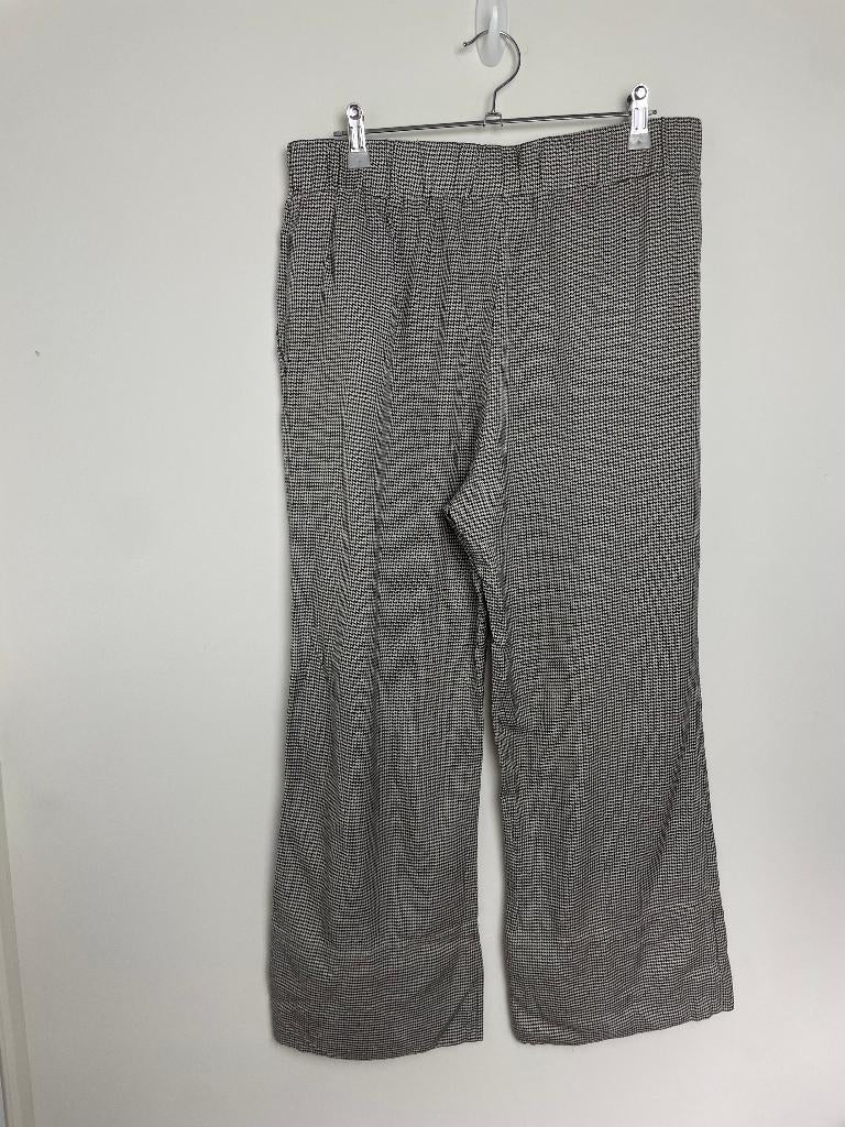 Rue Blanche zwart witte pantalon pied de poule wide leg 3/L, Maat 38/40 (M), Tollaan 97, 1932 Sint-Stevens-Woluwe, België, Rue Blanche