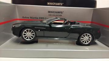 Aston Martin DB9 darkgreen Minichamps metal 1:18 KRD beschikbaar voor biedingen