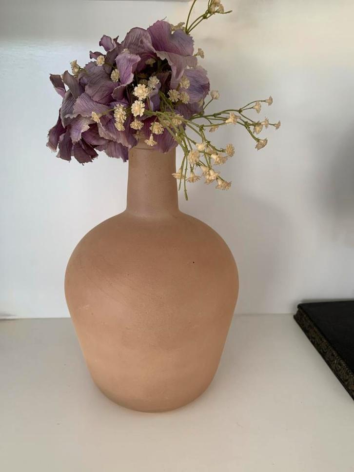 Glazen Vaas, Huis en Inrichting, Woonaccessoires | Vazen, Gebruikt, Overige kleuren, 50 tot 75 cm, Aardewerk of Porselein, Ophalen