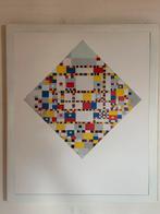 Vintage Piet Mondriaan art print schilderij 55/65 cm, Antiek en Kunst, Ophalen of Verzenden
