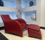 Montis Loge plus hocker natuurlijk leder als NIEUW!!, Huis en Inrichting, Fauteuils, Ophalen