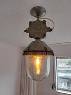Industriële Plafondlamp, Huis en Inrichting, Lampen | Hanglampen, Ophalen, Gebruikt, Glas, Industrieel