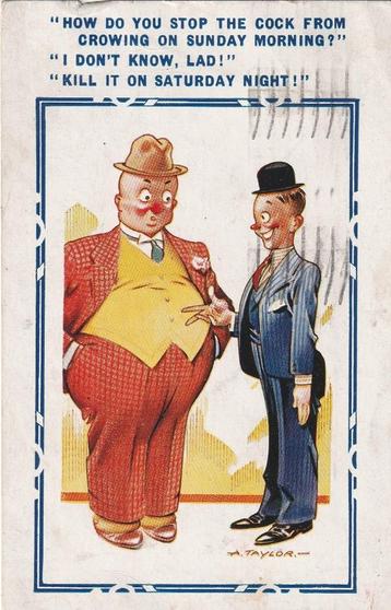 HUMOR HEERTJE TEKN TAYLOR UIT1935 ZEER MOOI OUDE KAART KJ394 beschikbaar voor biedingen