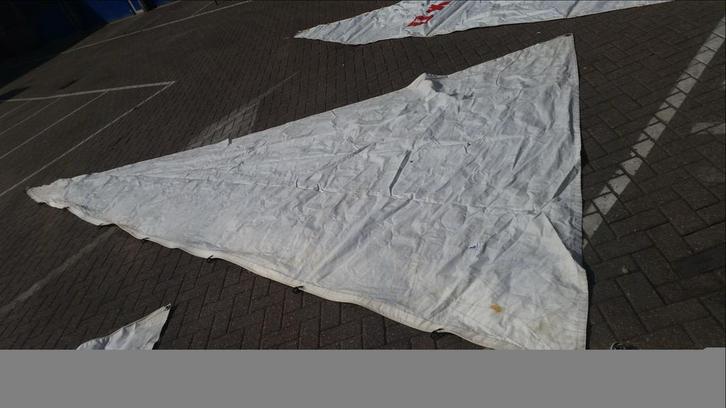 Zeilen: 2x Fok en Grootzeil - Gebruikt, Watersport en Boten, Zeilen en Zeiltoebehoren, Gebruikt, Genua of Fok, Minder dan 15 m²