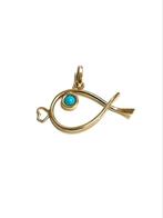 14k gouden vis hanger, -, -, Ophalen of Verzenden, Zo goed als nieuw