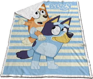 Bluey Fleece Deken Sherpa - Bluey en Bingo beschikbaar voor biedingen
