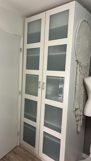3 IKEA Pax deuren met glazen panelen - afbeelding 1