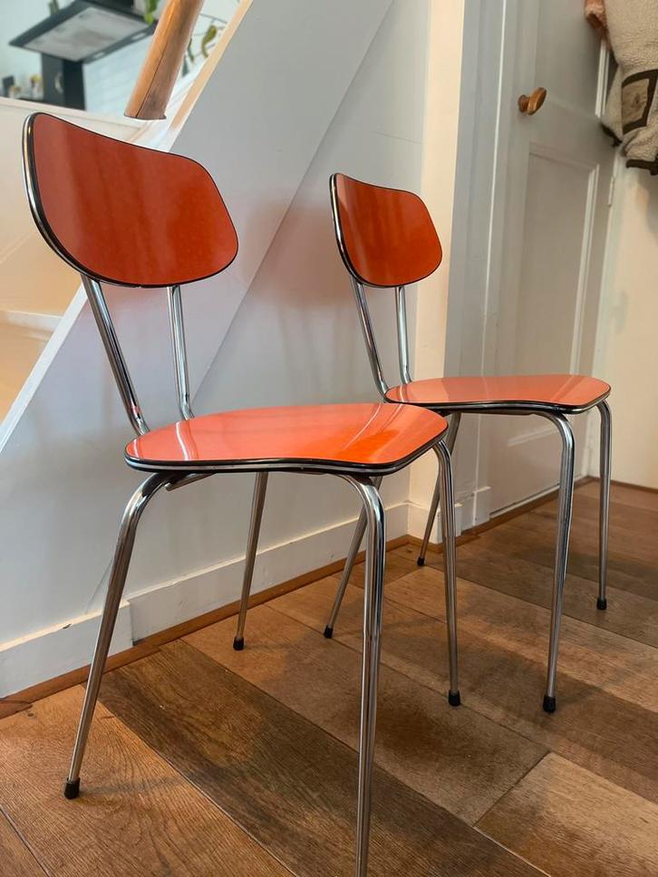 Brabantia formica stoelen, Huis en Inrichting, Stoelen, Zo goed als nieuw, Twee, Hout, Kunststof, Metaal, Overige kleuren, Ophalen of Verzenden