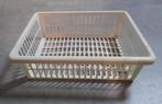 Witte kunststof MAND / MANDJE 29,5 cm x 39,5 cm x 12 cm hoog, Huis en Inrichting, Kunststof, Mand, Ophalen of Verzenden, Zo goed als nieuw