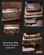 Vintage/brocante gr koffer., Antiek en Kunst, Antiek | Woonaccessoires, Ophalen of Verzenden
