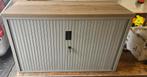 Roldeurkast laag - 120x48x75 cm - Eikenfineer, Ophalen, Gebruikt, 100 tot 150 cm, Minder dan 100 cm