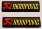 Akrapovic 3D doming sticker set, Verzenden