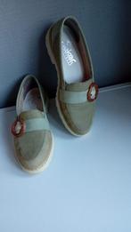 Rieker instappers loafers maat 38, Instappers, Ophalen of Verzenden, Zo goed als nieuw, Groen