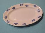 Antiek schaaltje met blauwe bloemen Gefle ovaal, Ophalen of Verzenden