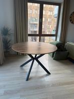 Ronde notenhouten eettafel - 120cm, Huis en Inrichting, Tafels | Eettafels, Gebruikt, Rond, Vijf personen of meer, Modern