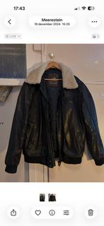 Vanguard leren bomber jas/afneembare kraag, Kleding | Heren, Jassen | Winter, Ophalen of Verzenden, Zo goed als nieuw, Maat 56/58 (XL)