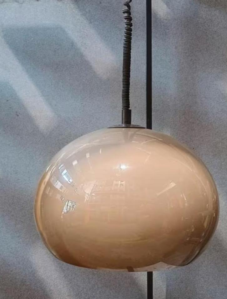 Vintage Dijkstra hanglamp, Huis en Inrichting, Lampen | Hanglampen, Gebruikt, Minder dan 50 cm, Kunststof, Ophalen