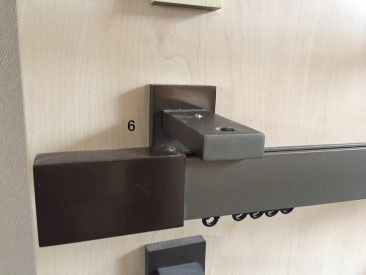 Wandsteun 9 cm Wepro Certo brons glad rail roede, Huis en Inrichting, Stoffering | Gordijnen en Lamellen, Nieuw, Ophalen of Verzenden