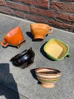 Bodemvondst verzameling slip aardewerk papkommen vuurtesten., Antiek en Kunst, Antiek | Keramiek en Aardewerk, Ophalen of Verzenden