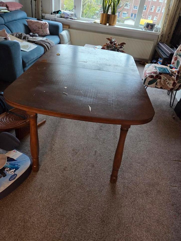 Antieke Eiken Eetkamertafel, Huis en Inrichting, Tafels | Eettafels, Gebruikt, 100 tot 150 cm, 150 tot 200 cm, Vier personen, Rechthoekig