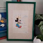 Vintage Mickey Mouse Print - Ingelijst!, Ophalen of Verzenden