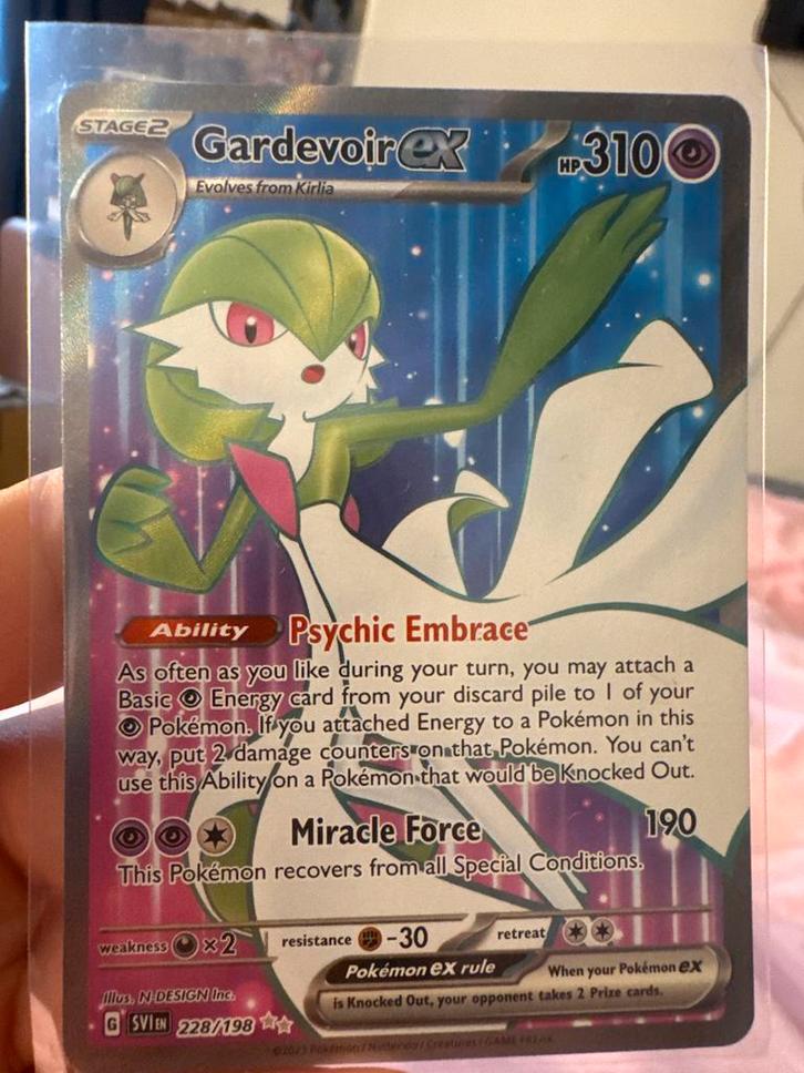 Gardevoir ex 228/198, Hobby en Vrije tijd, Verzamelkaartspellen | Pokémon, Zo goed als nieuw, Losse kaart, Foil, Ophalen of Verzenden