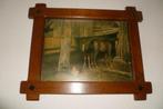 schilderijtje - paard met veulen (prent), Minder dan 50 cm, Ophalen of Verzenden, Zo goed als nieuw, Schilderij