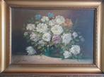 Bloemen schilderij  75x55cm op paneel in mooie lijst, Antiek en Kunst, Kunst | Schilderijen | Klassiek, Ophalen