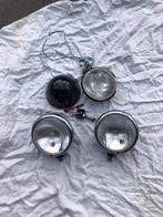 Koplampen, 12v zwart retro voor op de Motor Brommer Scooter, Ophalen of Verzenden