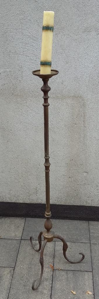 Om 1900 GROTE 124 CM. Brons Bronzen Kandelaar Kerk Klooster beschikbaar voor biedingen