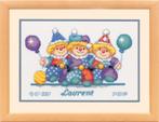 Borduurpakket Vervaco geboorte clowntjes, Ophalen of Verzenden, Nieuw, Borduurpakket