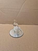 Glazen Beeldje Olifant op Spiegelvoet, Ophalen of Verzenden, Zo goed als nieuw