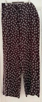Zijden Max Mara broek met cirkelprint, Bruin, Maat 42/44 (L), Ophalen of Verzenden, Zo goed als nieuw