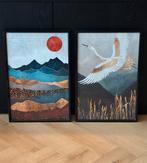 2x Posters/Lijsten 60x40cm - Zwart, Ophalen of Verzenden, Zo goed als nieuw, Foto of Poster, 50 tot 75 cm