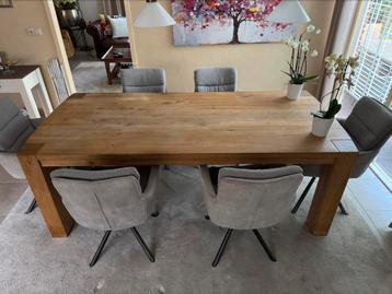 Eetkamertafel | Eikenhout | 220 x 100 x 78 | ZGAN beschikbaar voor biedingen