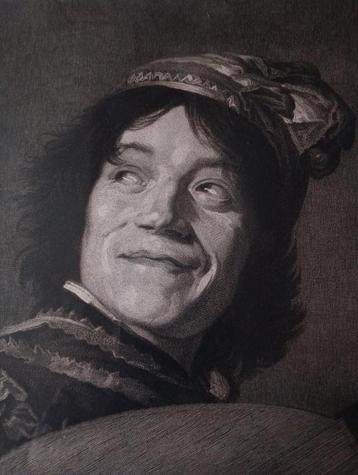 Schilderij gravure/ets Rudolf Stang naar Frans Hals beschikbaar voor biedingen