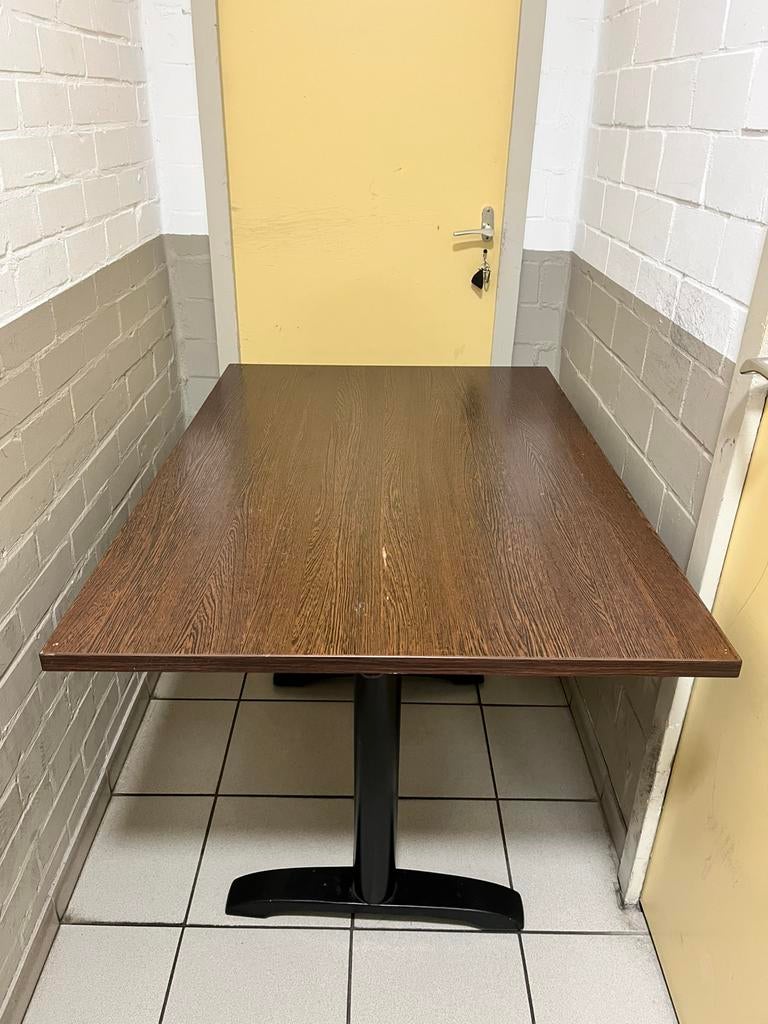 Compacte Tafel (120x60) + 4 Cognac Stoelen, Ophalen