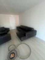 Hoekbank met 2 stoelen leer Natuzzi, Huis en Inrichting, Strakke designbank, Gebruikt, Hoekbank, Driepersoons