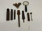 Lotje oude gereedschap divers werkpaats horlogemaker garage, Antiek en Kunst, Ophalen of Verzenden