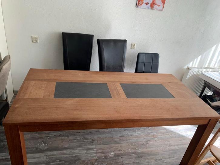 Houten Eettafel - 180x90cm - Hittebestendig, Huis en Inrichting, Tafels | Eettafels, Gebruikt, 50 tot 100 cm, 150 tot 200 cm, Vijf personen of meer