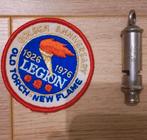 Antieke Scouting Badge en Fluitje, Ophalen of Verzenden, Gebruikt, Embleem, Speld of Insigne