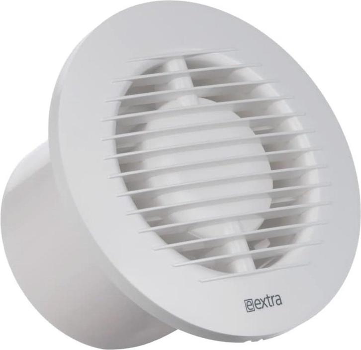 Badkamerventilator rond Ø 100 mm Wit – Basis, Doe-het-zelf en Verbouw, Sanitair, Nieuw, Ophalen of Verzenden