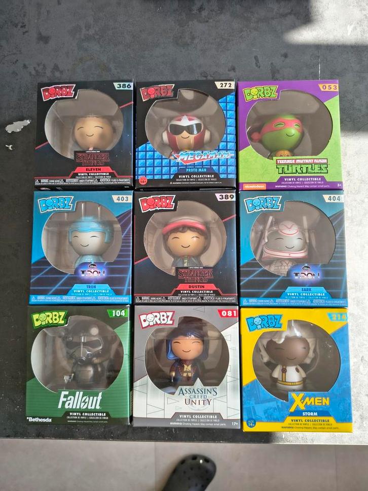 Funko Dorbz Collectie - 9 Stuks, Verzamelen, Poppetjes en Figuurtjes, Zo goed als nieuw, Ophalen of Verzenden