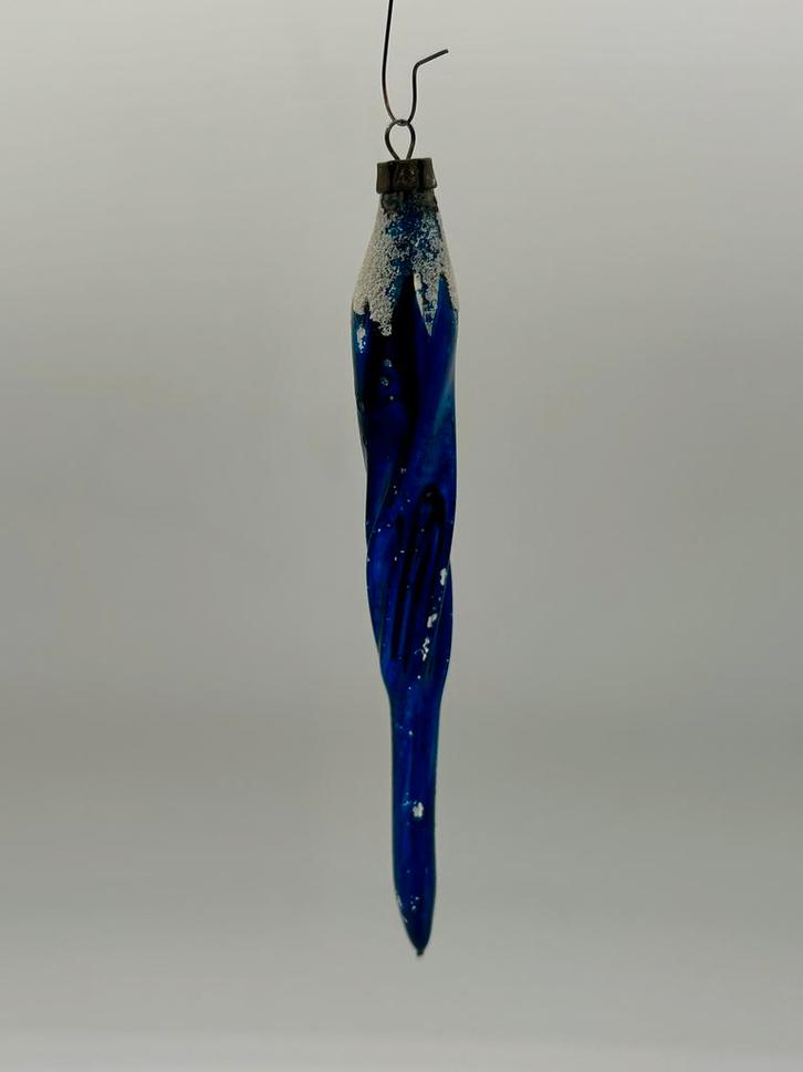 Oude kerstbal blauwe pegel, Diversen, Kerst, Gebruikt, Ophalen of Verzenden