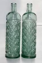 Twee flessen gedecoreerd, Antiek en Kunst, Ophalen of Verzenden