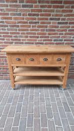 Teakhouten TV Meubel met Lades, Huis en Inrichting, Ophalen, Gebruikt, 100 tot 150 cm, Teakhout