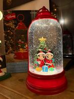 Disney kerst beeld met gliters Mickey en Minnie Mouse, Verzamelen, Disney, Ophalen of Verzenden, Mickey Mouse, Zo goed als nieuw