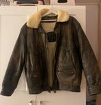 Vintage Giorgio Forrari Leren Shearling Flight Jacket, Kleding | Heren, Ophalen of Verzenden, Gedragen, Overige maten, Bruin